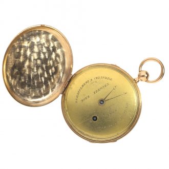 French gold quarter repeating cylinder watch Circa 1820