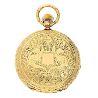 German gold Renaissance style pocket watch Circa 1880