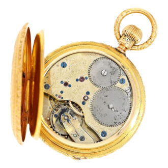 German gold Renaissance style pocket watch Circa 1880