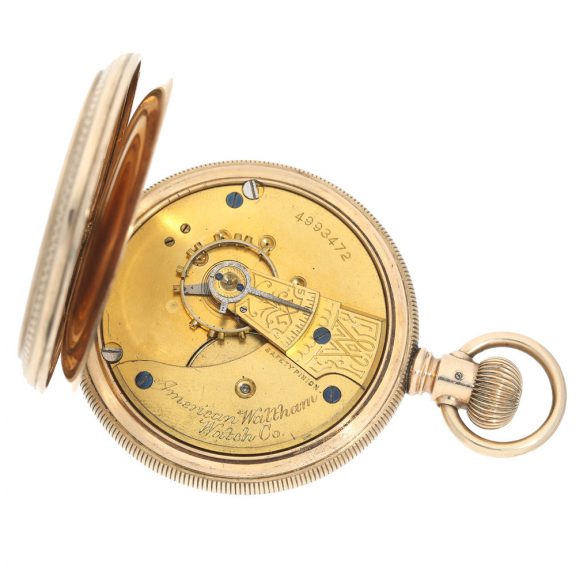 American gold Art Nouveau hunting cased lever watch Circa 1900 American gold Art Nouveau hunting cased lever watch Circa 1900