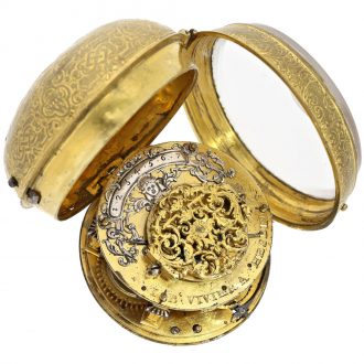 French Oignon watch with rare factory decoration Circa 1710