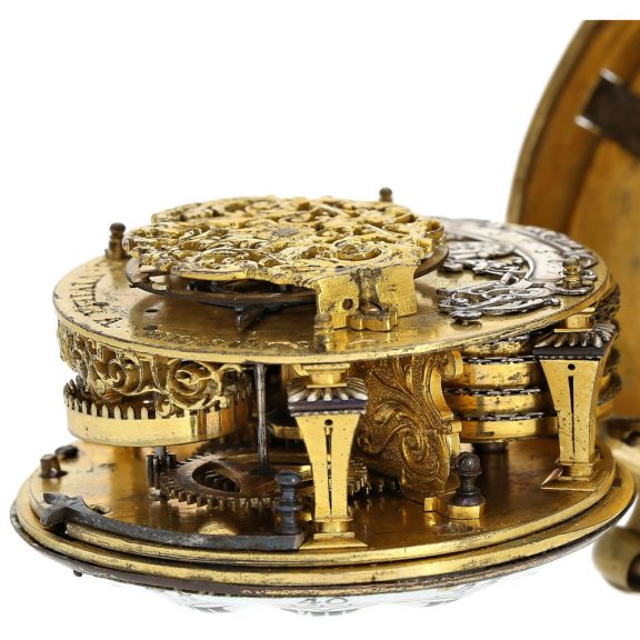 French Oignon watch with rare factory decoration Circa 1710 French Oignon watch with rare factory decoration Circa 1710