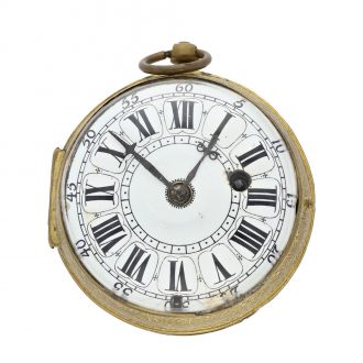 French Oignon watch with rare factory decoration Circa 1710