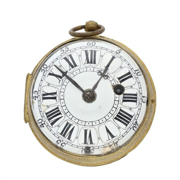 French Oignon watch with rare factory decoration Circa 1710 French Oignon watch with rare factory decoration Circa 1710