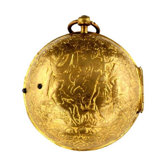 French Oignon watch with rare factory decoration Circa 1710 French Oignon watch with rare factory decoration Circa 1710