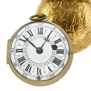 French Oignon watch with rare factory decoration Circa 1710