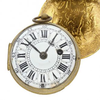 French Oignon watch with rare factory decoration Circa 1710