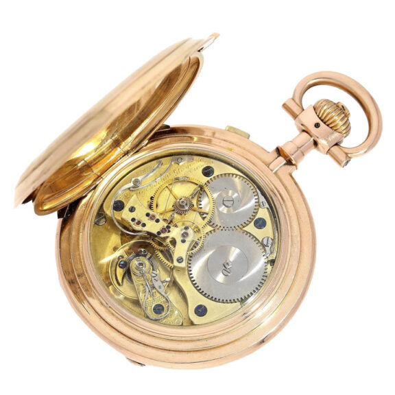 Heavy German gold watch with jumping seconds Circa 1890 Heavy German gold watch with jumping seconds Circa 1890