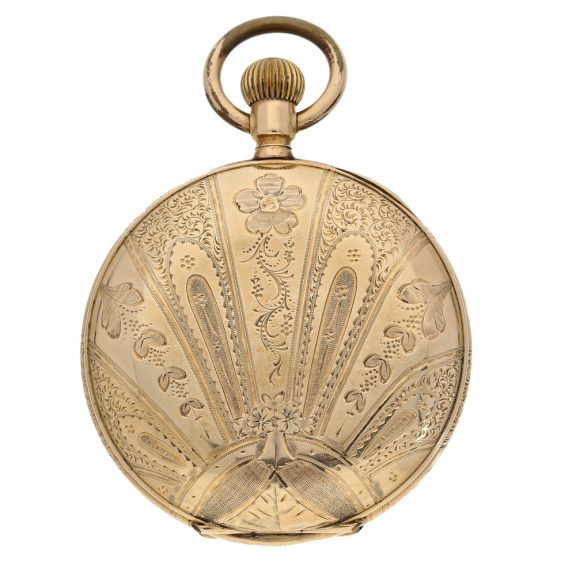 Swiss gold masterpiece hunting cased pocket watch Circa 1910 Swiss gold masterpiece hunting cased pocket watch Circa 1910