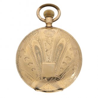 Swiss gold masterpiece hunting cased pocket watch Circa 1910
