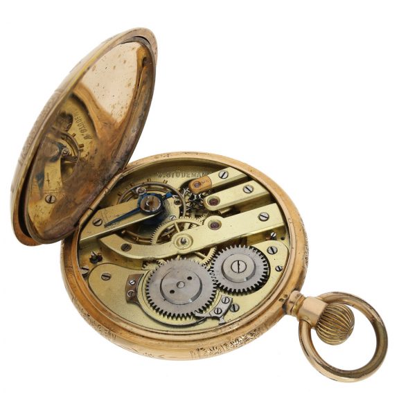 Swiss gold masterpiece hunting cased pocket watch Circa 1910 Swiss gold masterpiece hunting cased pocket watch Circa 1910
