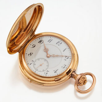 A Swiss14k solid gold pocket watch repeater Circa 1910