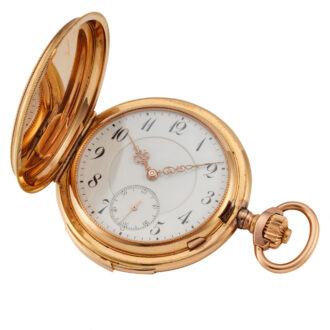 A Swiss14k solid gold pocket watch repeater Circa 1910