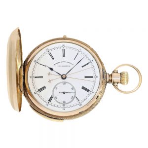 Swiss gold chronograph minute repeating watch Circa 1884