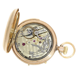 Swiss gold chronograph minute repeating watch Circa 1884