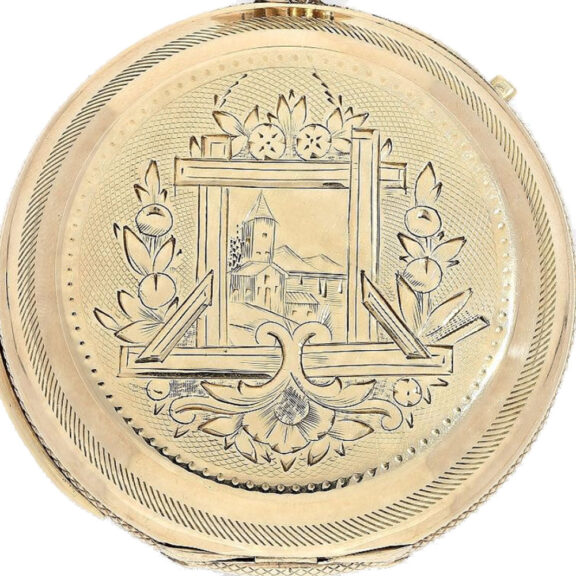 Swiss gold chronograph minute repeating watch Circa 1884 Swiss gold chronograph minute repeating watch Circa 1884