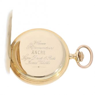 Exceptionally large Swiss gold hunting cased watch Circa 1900
