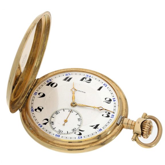 Swiss full hunter with rare chronometer quality Circa 1920