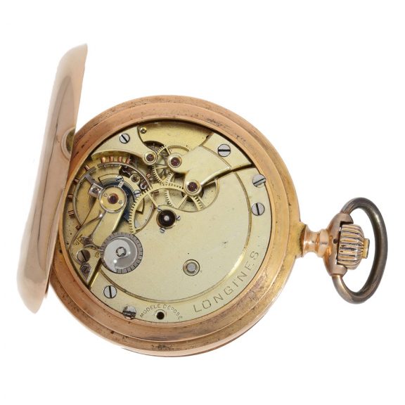 Swiss hunting cased Longines pocket chronometer Circa 1900 Swiss hunting cased Longines pocket chronometer Circa 1900