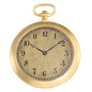 Very thin French 18K gold open faced lever watch Circa 1930