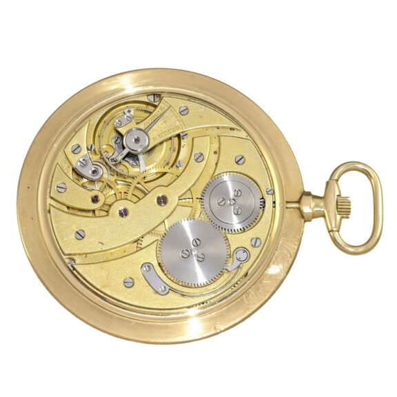 Very thin French 18K gold open faced lever watch Circa 1930 Very thin French 18K gold open faced lever watch Circa 1930