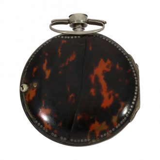 German verge pocket watch in a tortoiseshell case Circa 1790