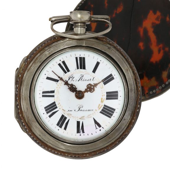 German verge pocket watch in a tortoiseshell case Circa 1790