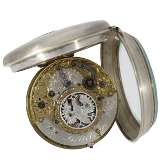 German verge pocket watch in a tortoiseshell case Circa 1790