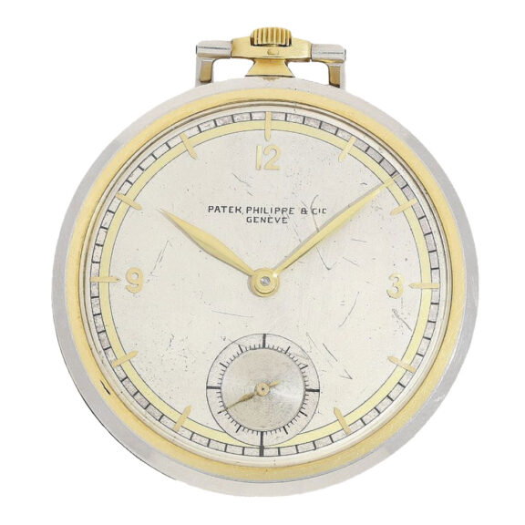 Extra flat Swiss bi coloured gold Art déco dress watch Circa 1925