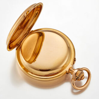 A Swiss lever in a gold monogram open face case Circa 1875