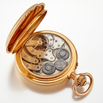 A Swiss lever in a gold monogram open face case Circa 1875