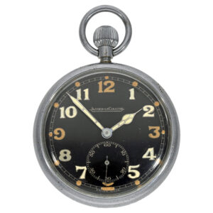 Swiss metal keyless WWII military pocket watch Circa 1940