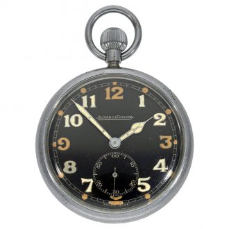 Swiss metal keyless WWII military pocket watch Circa 1940