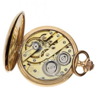 German gold hunting cased Glashütte pocket watch Circa 1900