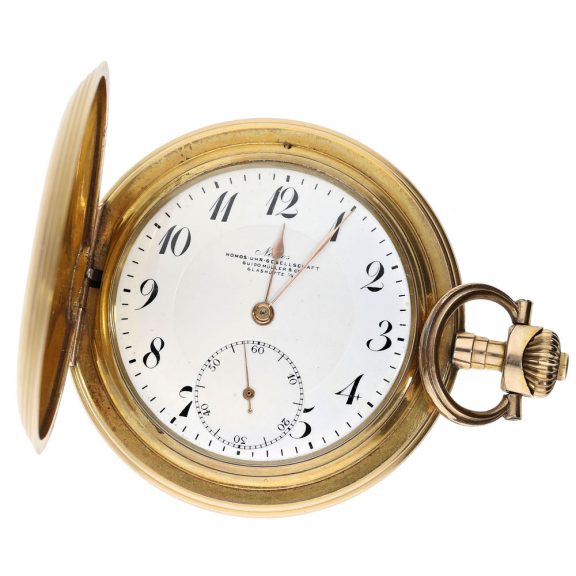 Large German hunting cased Glashütte pocket watch Circa 1900