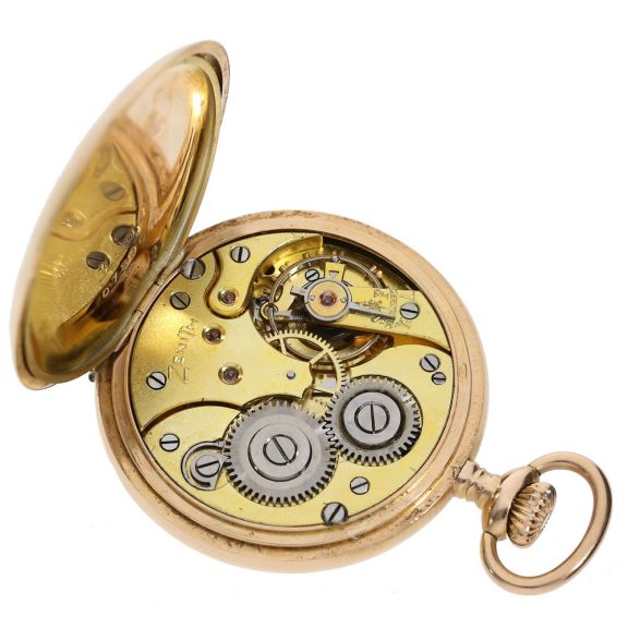 Swiss red gold ladies' pocket watch with open face Circa 1910 Swiss red gold ladies' pocket watch with open face Circa 1910