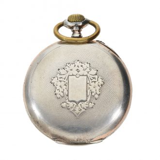 Swiss silver open faced IWC lever pocket watch Circa 1912
