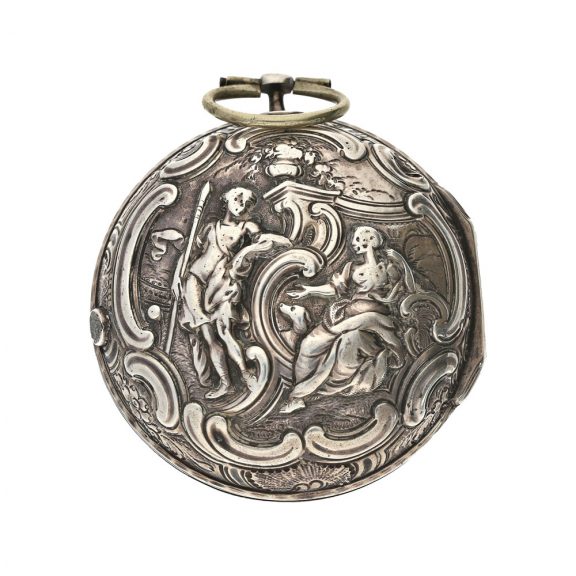 English verge pocket watch in repousse pair cases Circa 1785 English verge pocket watch in repousse pair cases Circa 1785