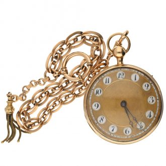 Swiss 18K gold quarter repeating verge pocket watch Circa 1820