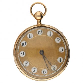 Swiss 18K gold quarter repeating verge pocket watch Circa 1820
