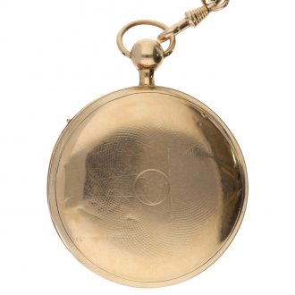 Swiss 18K gold quarter repeating verge pocket watch Circa 1820