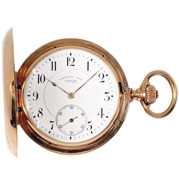 German rose gold hunting cased lever pocket watch Circa 1908 German rose gold hunting cased lever pocket watch Circa 1908