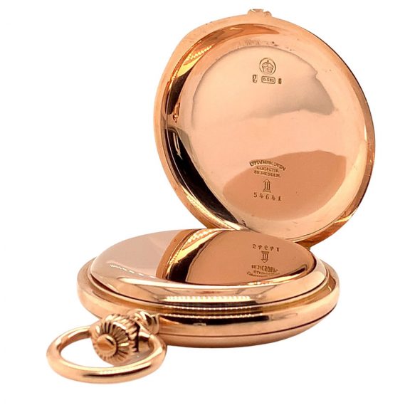 German rose gold hunting cased lever pocket watch Circa 1908 German rose gold hunting cased lever pocket watch Circa 1908