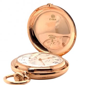 German rose gold hunting cased lever pocket watch Circa 1908 German rose gold hunting cased lever pocket watch Circa 1908