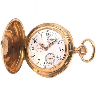 German gold minute repeating watch with date Circa 1889