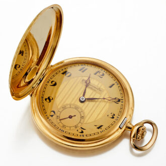 A Swiss lever in a gold monogram hunter case Circa 1940
