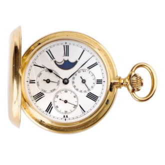 SSwiss 18k rose gold complicated pivot detent watch Circa 1900