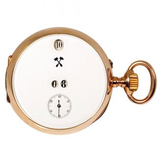 German rose gold watch with jumping hours and minutes Circa 1900