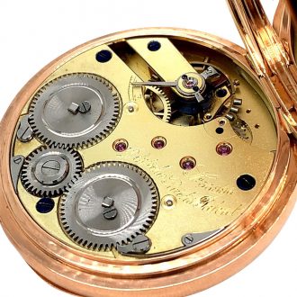 German rose gold watch with jumping hours and minutes Circa 1900