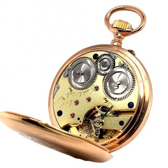 German rose gold watch with jumping hours and minutes Circa 1900